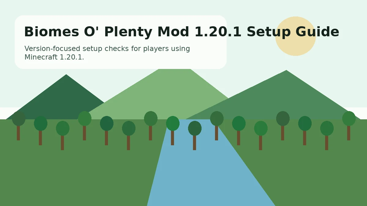 Biomes O' Plenty Mod 1.20.1 Setup Guide original visual