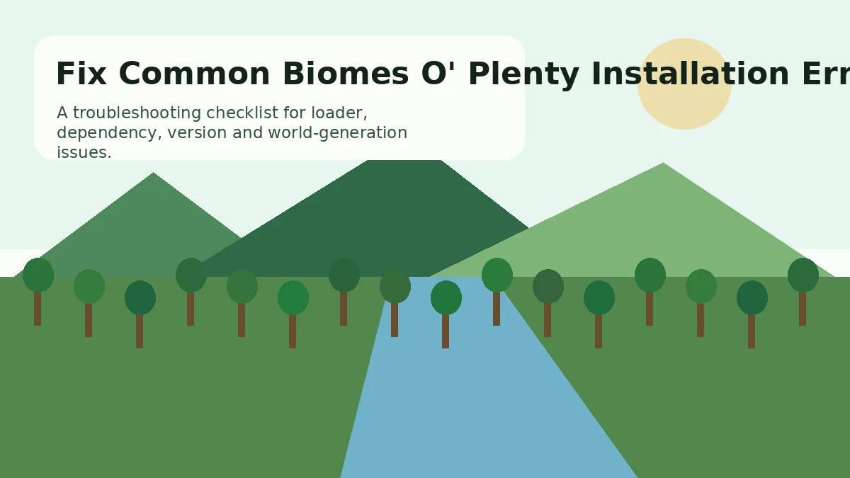 Fix Common Biomes O' Plenty Installation Errors original visual