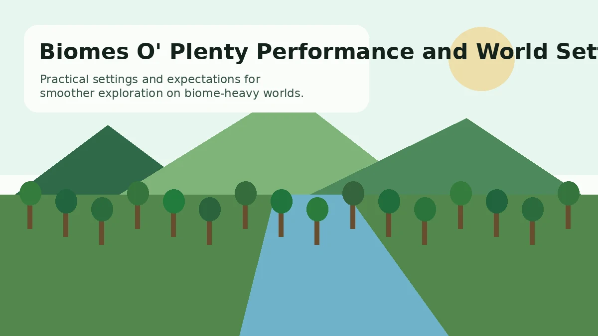 Biomes O' Plenty Performance and World Settings original visual